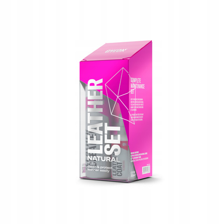 Gyeon Q2M LeatherSet NATURAL - Zestaw do czyszczenia i impregnacji skór