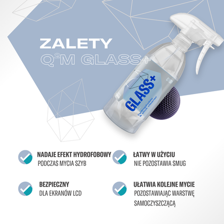 Gyeon Q²M Glass+ 1000ml - hydrofobowy płyn do szyb