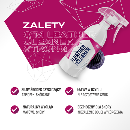 Gyeon Q²M LeatherCleaner Strong 1000ml - Silny środek do czyszczenia tapicerki skórzanej.