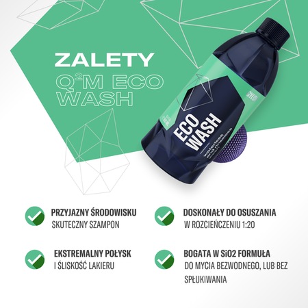 GYEON Q²M ECOWash 1000 ml - Skoncentrowany szampon do mycia bezwodnego