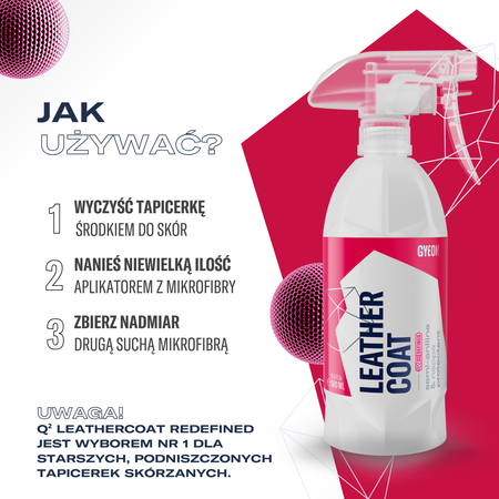 Gyeon Q² LeatherCoat REDEFINED 120ml - Środek do zabezpieczenia skór
