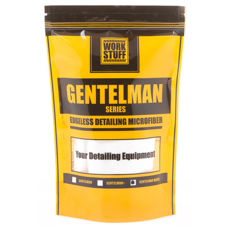 Work Stuff Gentleman Basic - biała mikrofibra bezkrawędziowa 40x40cm 350gsm - Uniwersalna