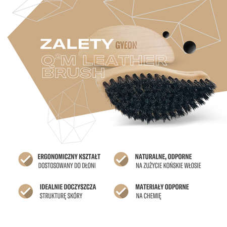 GYEON Q²M LeatherBrush – szczotka do pielęgnacji skóry