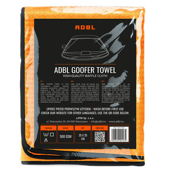 ADBL Goofer Towel - ręcznik waflowy do szyb i luster - 35x35 500 gsm